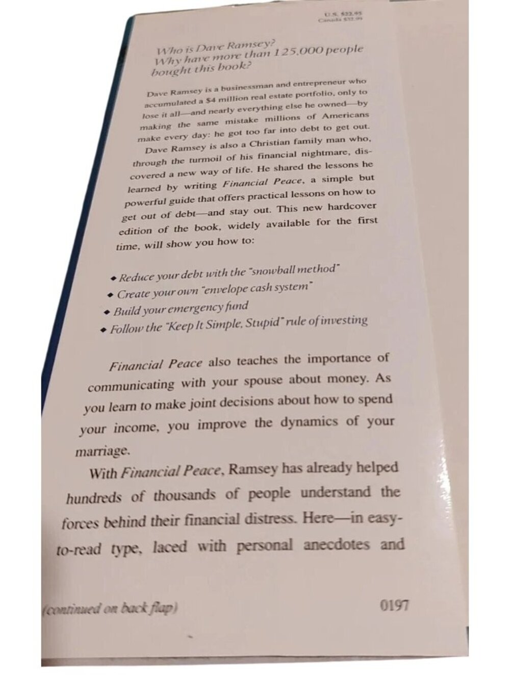 Financial Peace Restoring Family Financing Hope By Dave Ramsey Hardcover Book - Picture 3 of 10